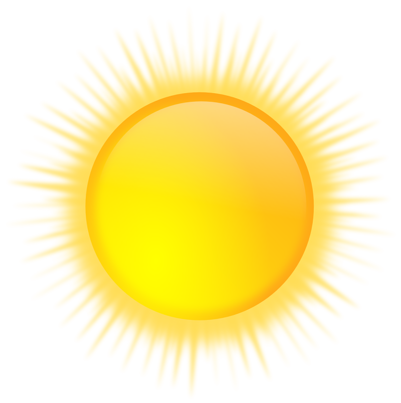 Солнце на белом фоне