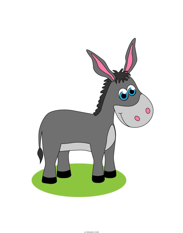 Осел картинка для детей