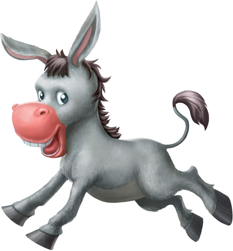 Веселый ослик