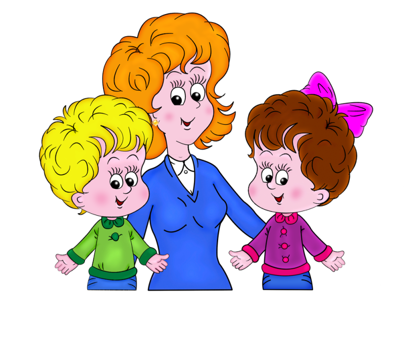 Воспитатель с детьми