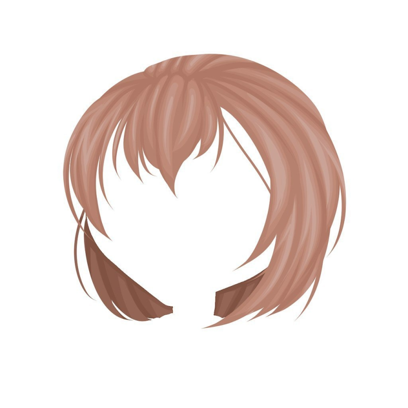 Прическа гача лайф на прозрачном фоне