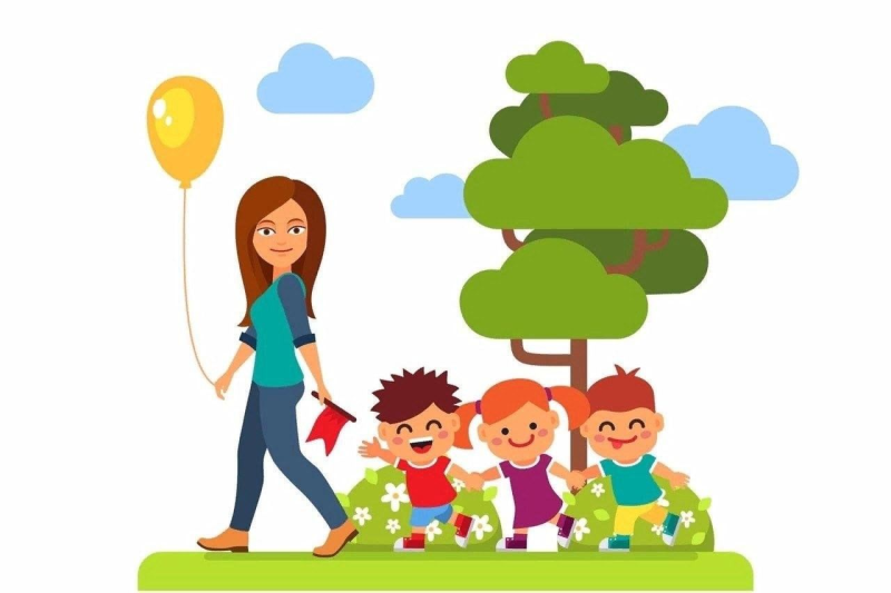 Дети в детском саду мультяшные