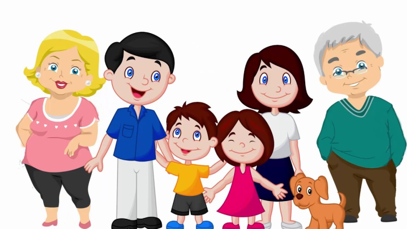 Семья мультяшная