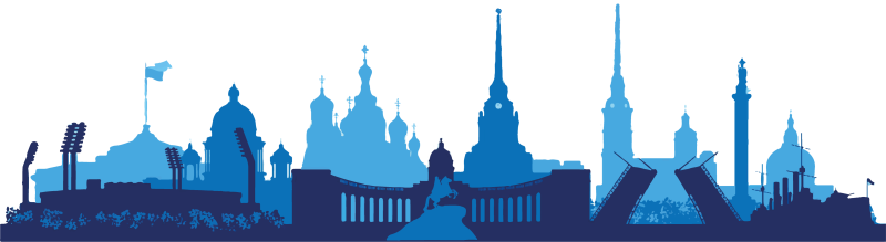 Очертания города Санкт-Петербург вектор