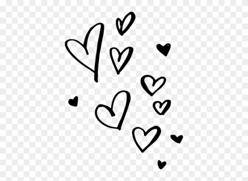 Маленькие сердечки на белом фоне