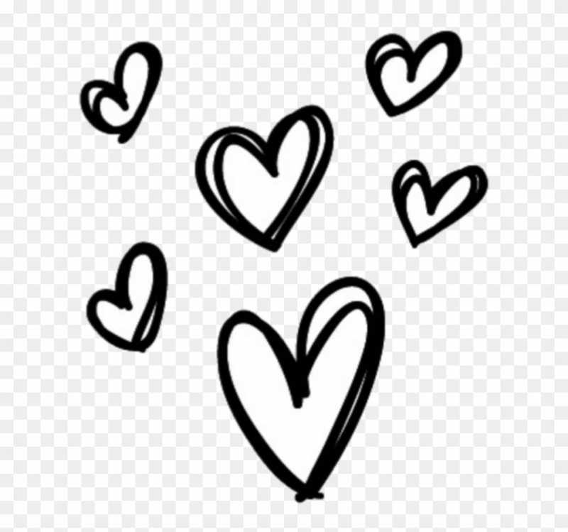 Сердечко черно белое