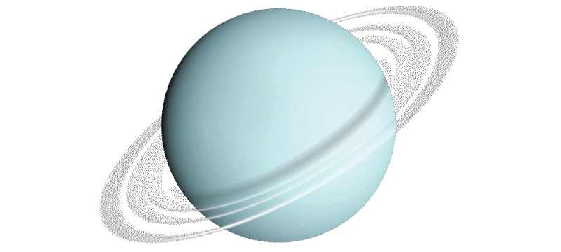 Нептун на белом фоне