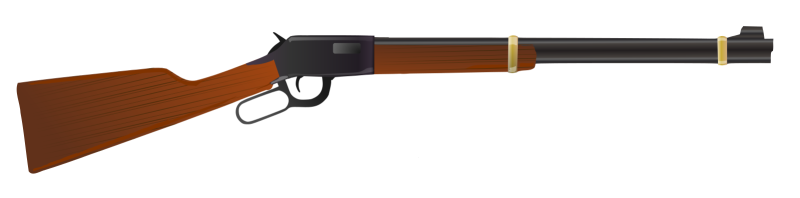 Охотничее ружьё на белом фоне