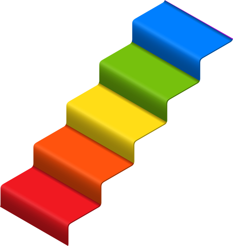 Разноцветные ступеньки