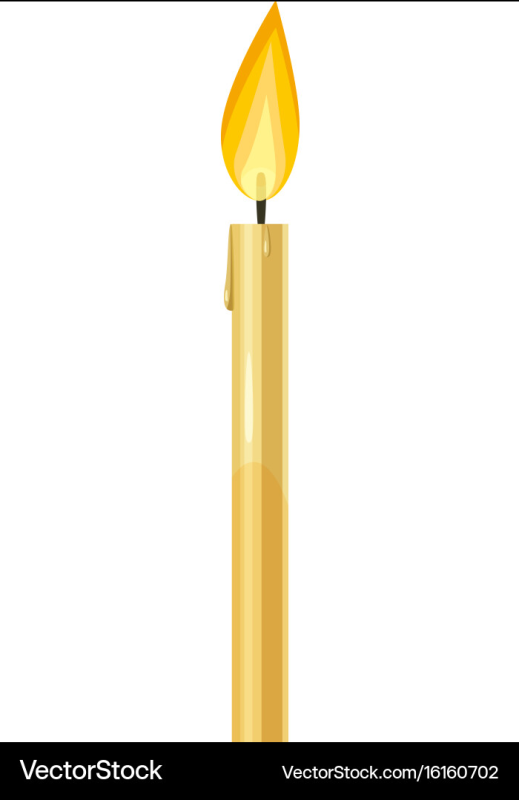 Горящая церковная свечка