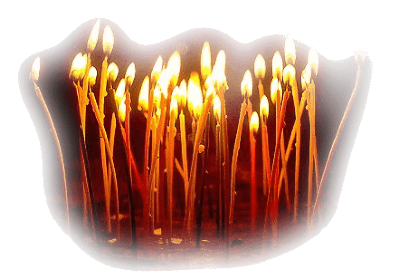 Горящая церковная свеча