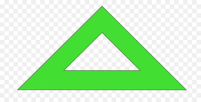 Зеленый треугольник на прозрачном фоне