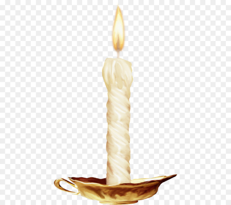 Церковная свечка на прозрачном фоне