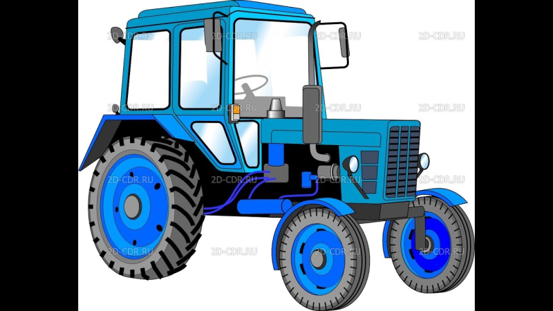 Синий трактор МТЗ 80