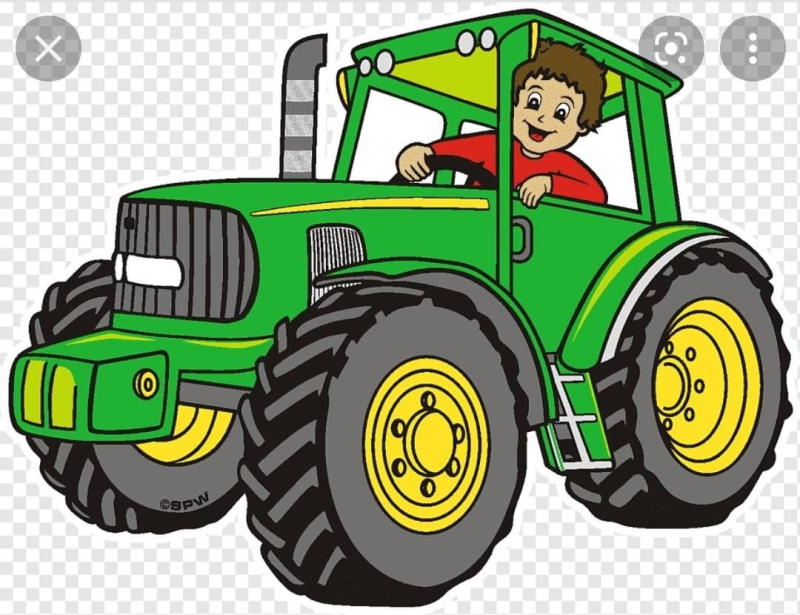 Трактор Джон Дир мультяшный