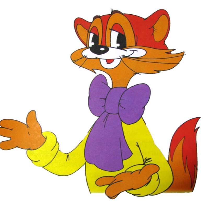 Кот Леопольд на белом фоне