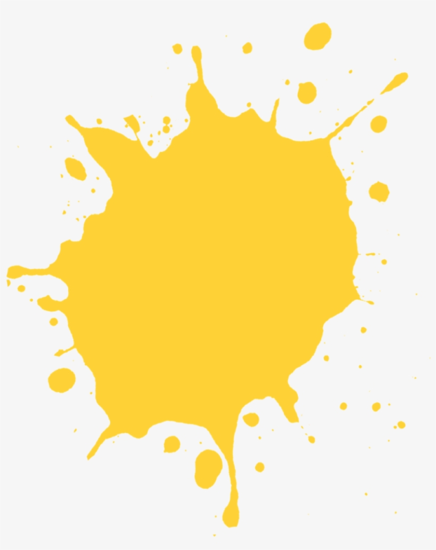 Желтая Клякса на прозрачном фоне
