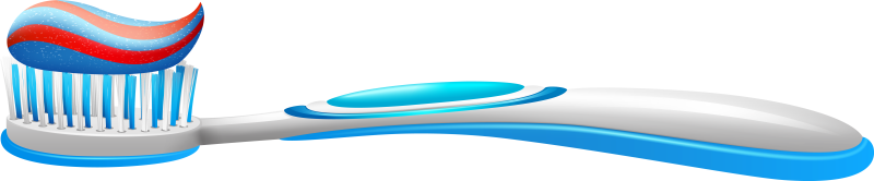 Зубная щетка на прозрачном фоне