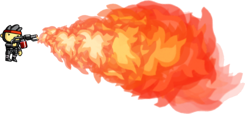 Огонь от огнемета