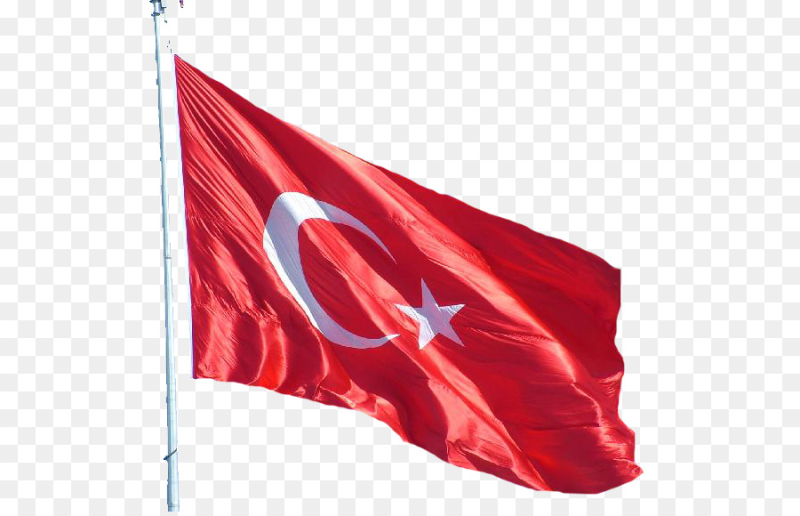 Турецкий флаг на прозрачном фоне