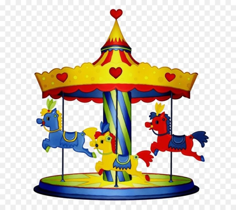 Дети на карусели