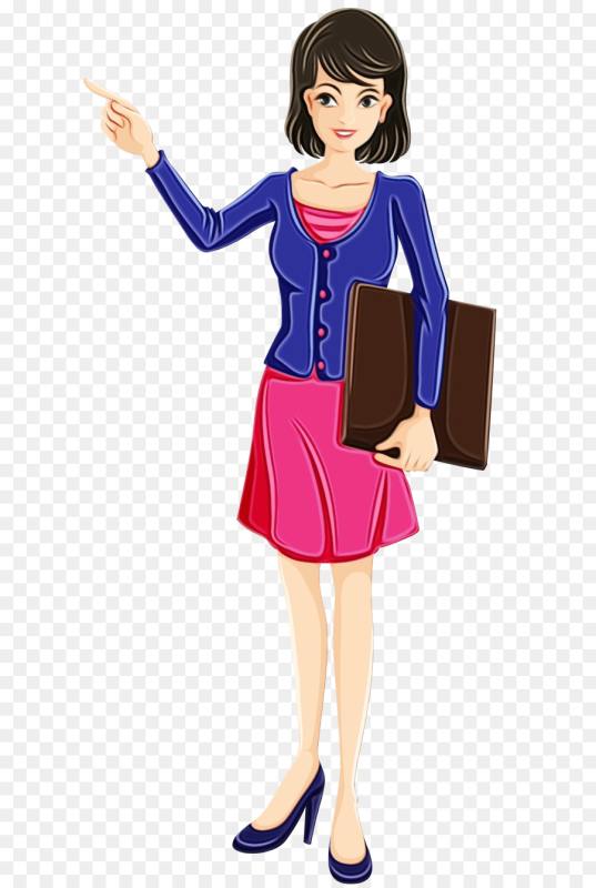 Учитель мультяшный на прозрачном фоне