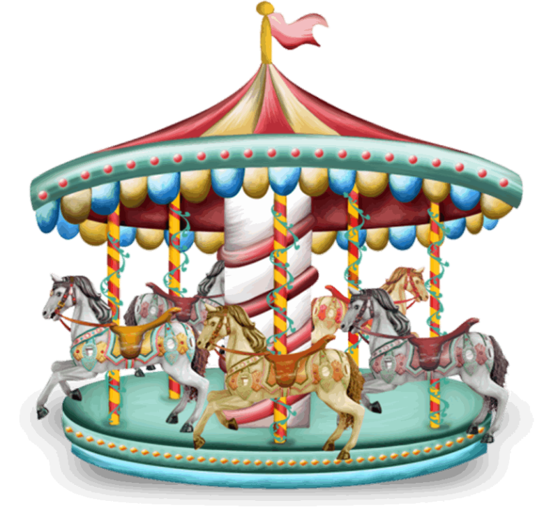 Дети на карусели