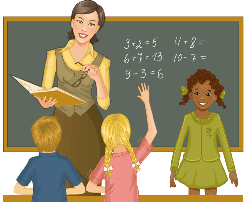 Учитель и дети мультяшные