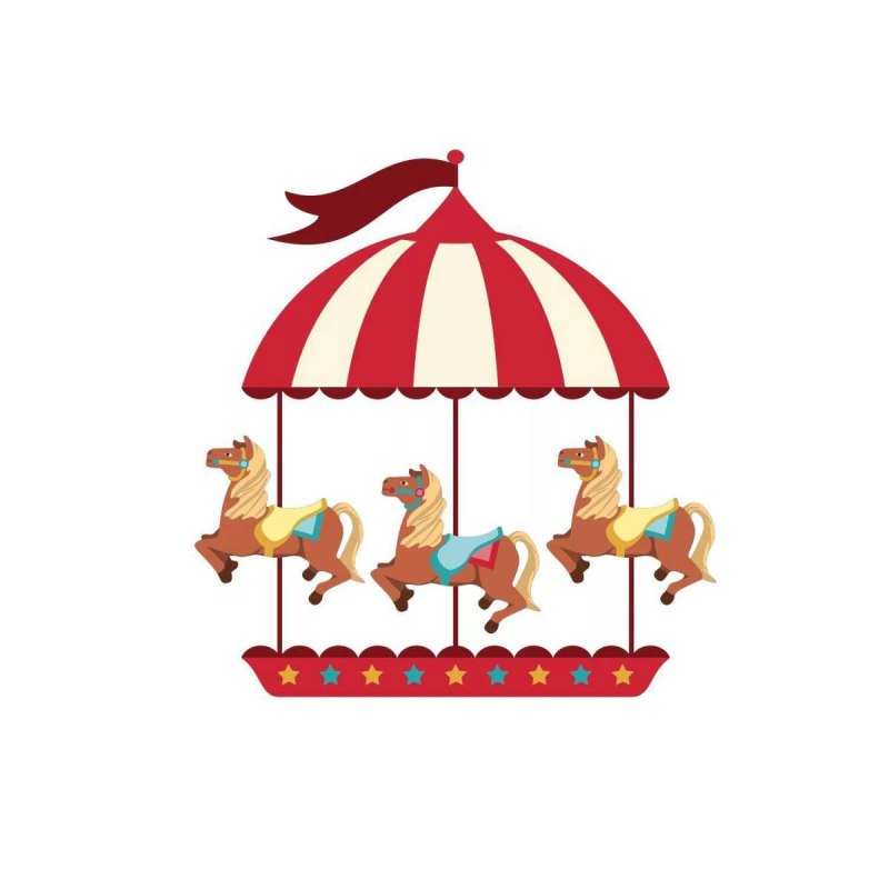 Карусель для детей на прозрачном фоне