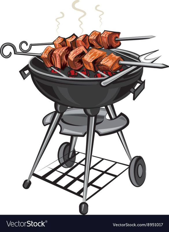 Барбекю на белом фоне