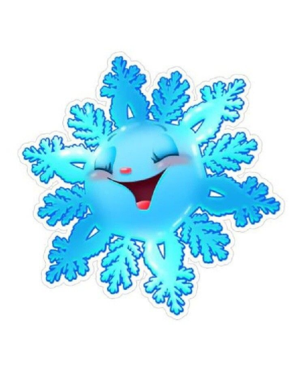 Снежинка улыбается