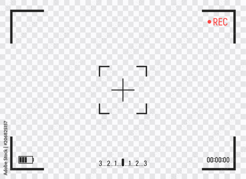 Экран камеры на прозрачном фоне