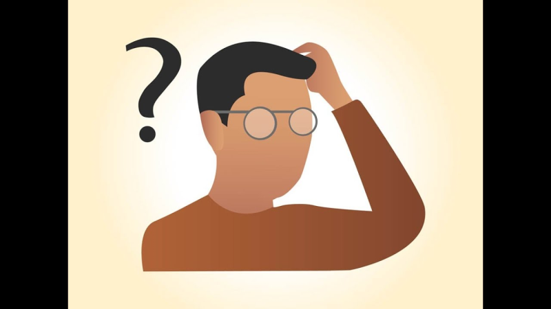 Думающий человек на прозрачном фоне