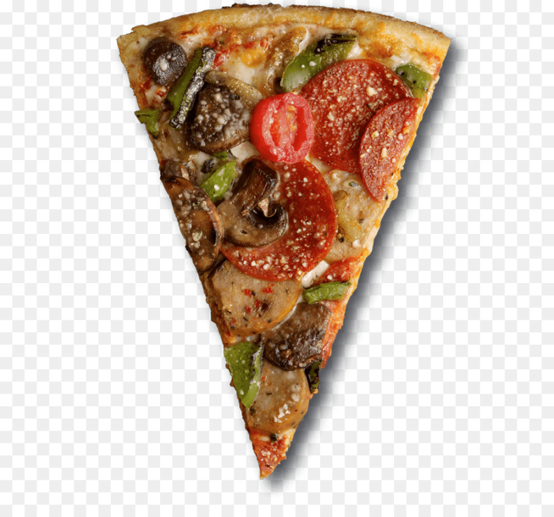 Кусок пиццы на белом фоне