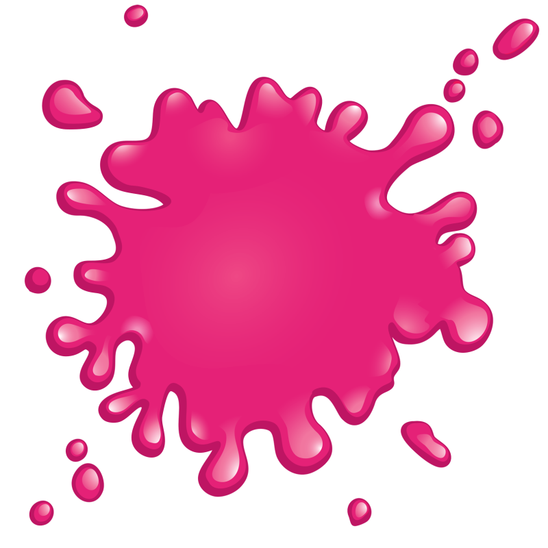 Розовый цвет Клякса