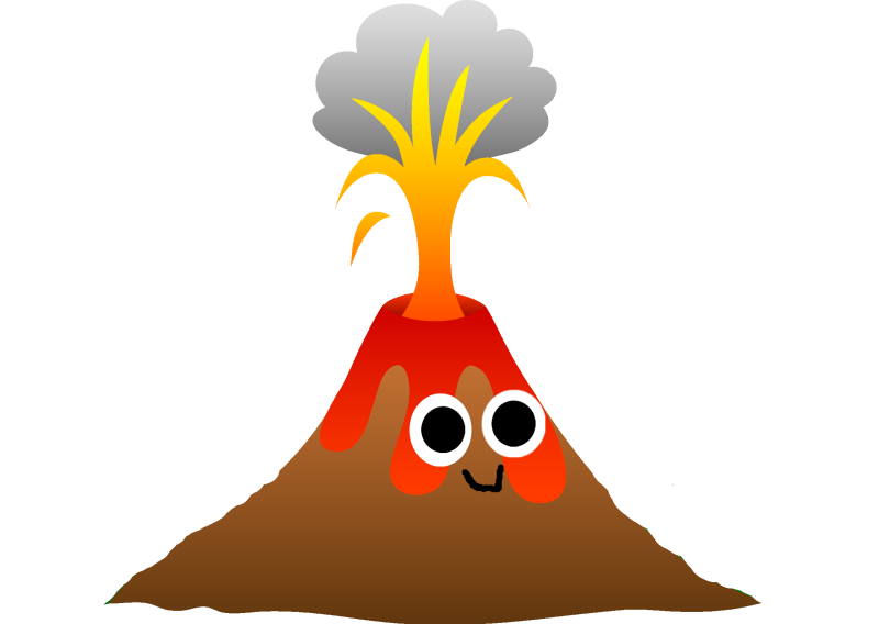 Извержение вулкана для детей
