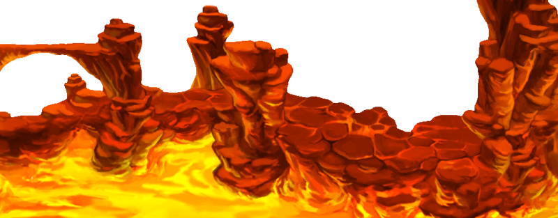 Лава на белом фоне