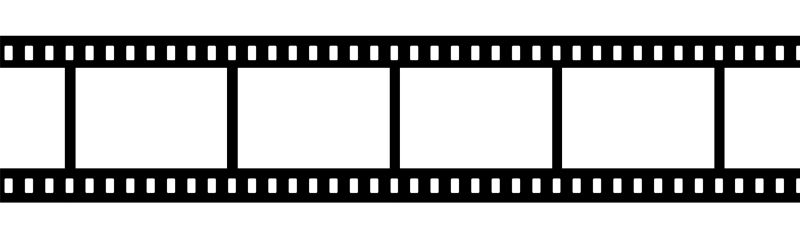 Кинопленка на белом фоне