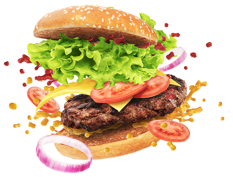 Бургер на прозрачном фоне