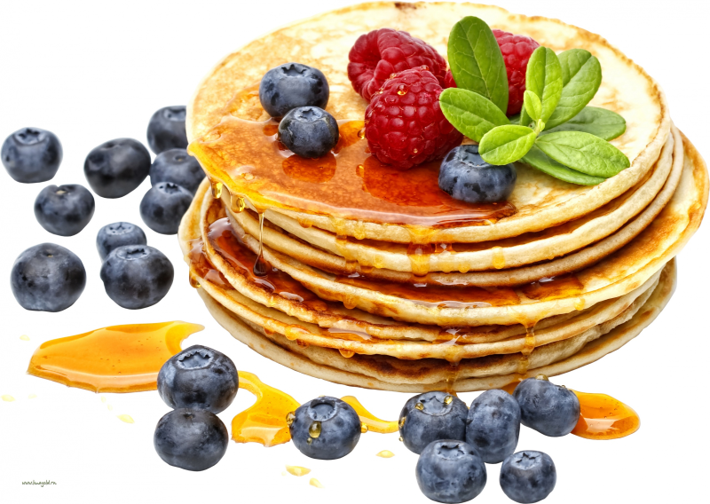 Блины на белом фоне