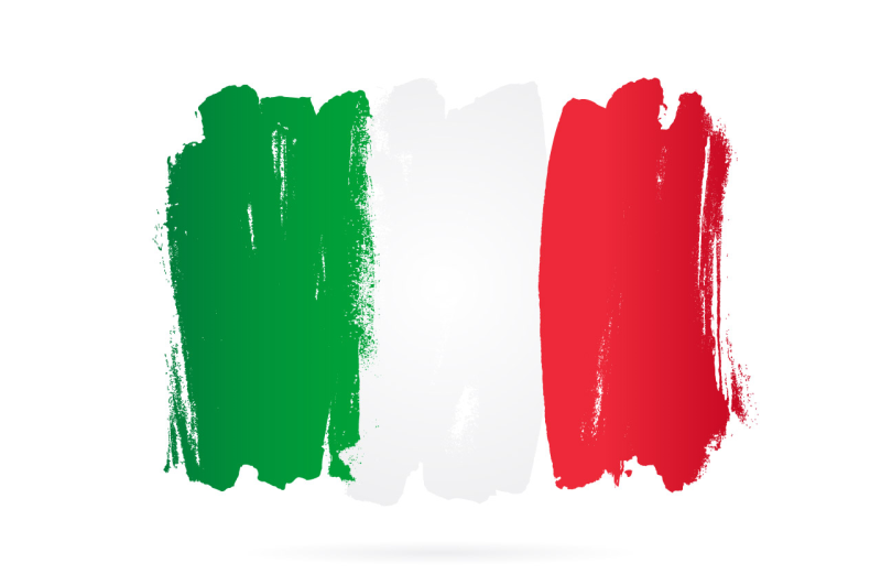 Флаг Италии мазки