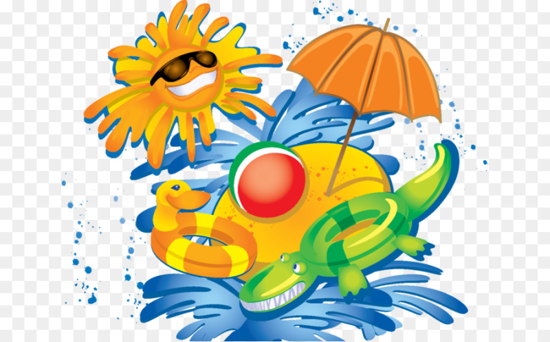 Летний клипарт на прозрачном фоне