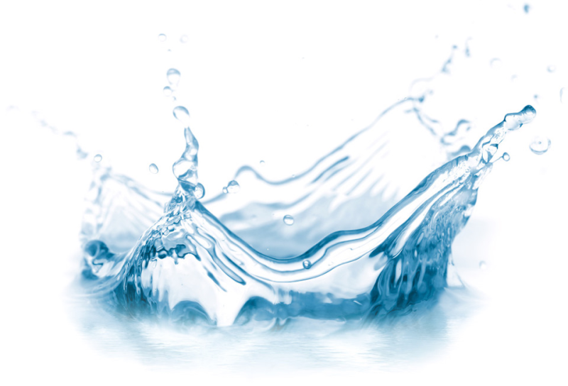 Вода на белом фоне
