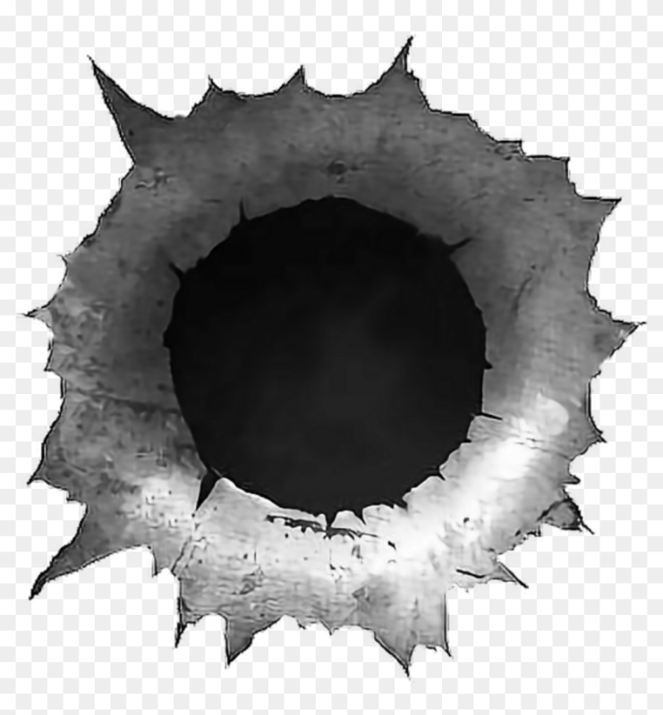 Отверстия от выстрелов без фона