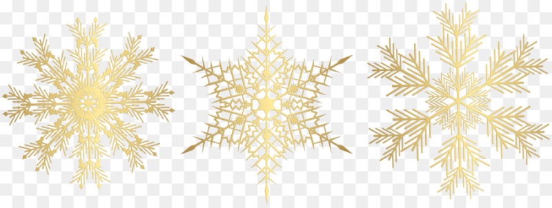 Золотые снежинки на прозрачном фоне