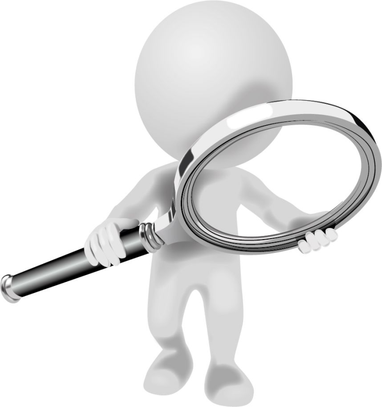 Человечек с лупой