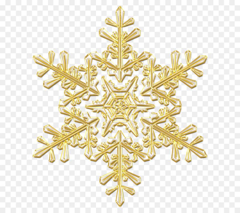 Золотистые снежинки