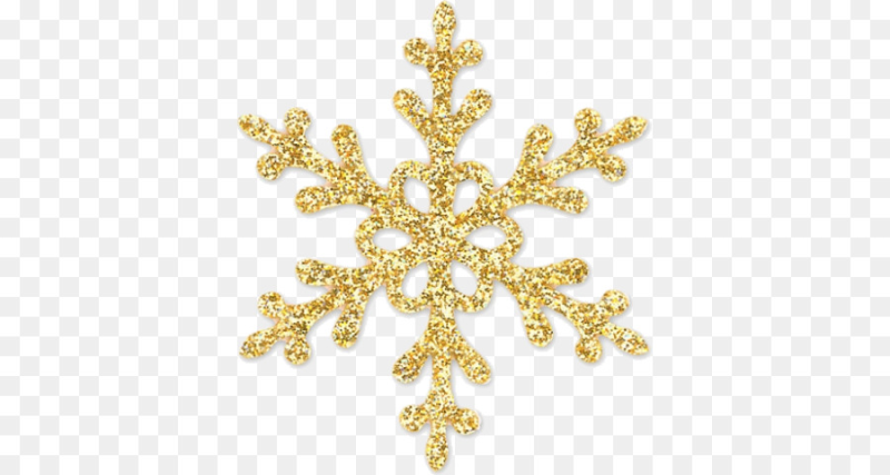Золотистые снежинки