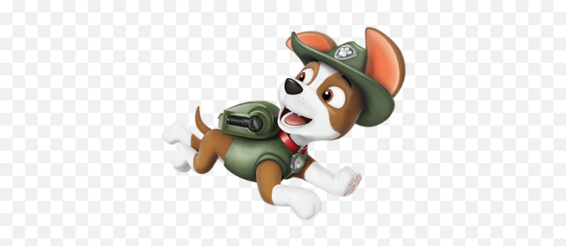 Щенок трекер Щенячий патруль на белом фоне