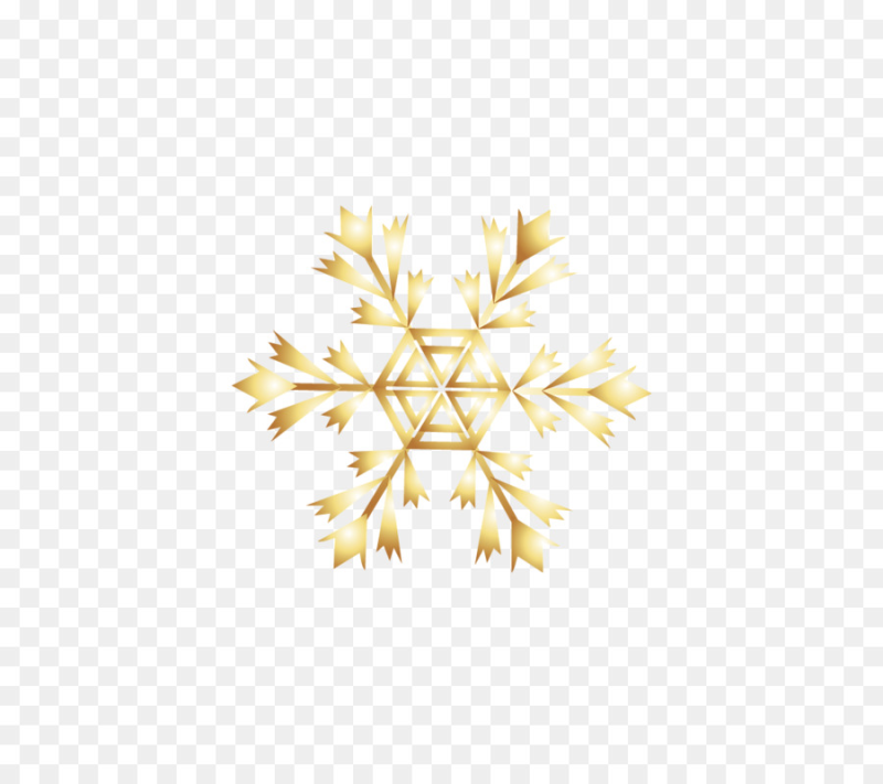 Золотистые снежинки